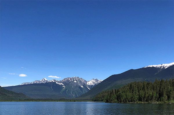 British Columbia Lake Mountain Scene